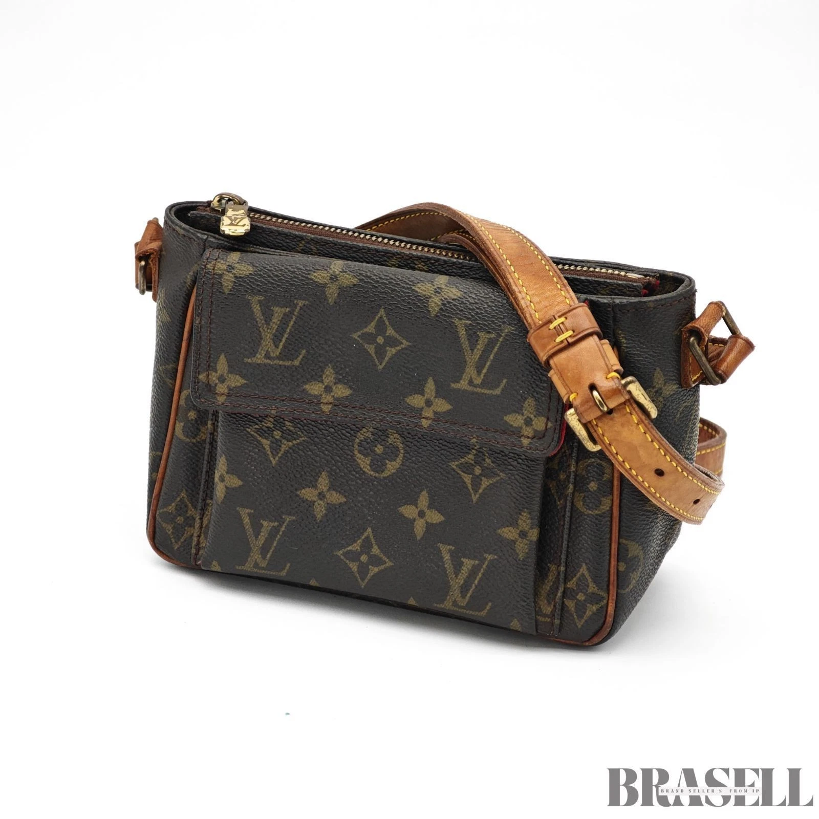 Vuitton — LOUIS VUITTON Viva Cite PM M51165 Shoulder Bag Monogram Leather Brown Women