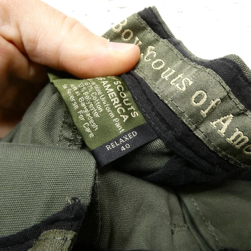 Pantalones Boy Scouts of America Para Hombre 40 Verde Convertible Uniforme Carga Cremallera Foto 3 de 4