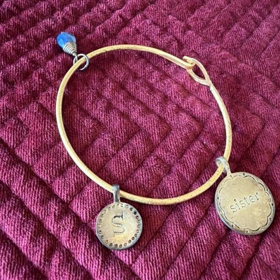 Stella & dot bracelet:  Sister  With Original Box/papers. Gold Toned.