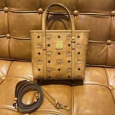 MCM Toni Classic Monogram Print Tote Crossbody Shopping Bag - Excellent #OSA03F