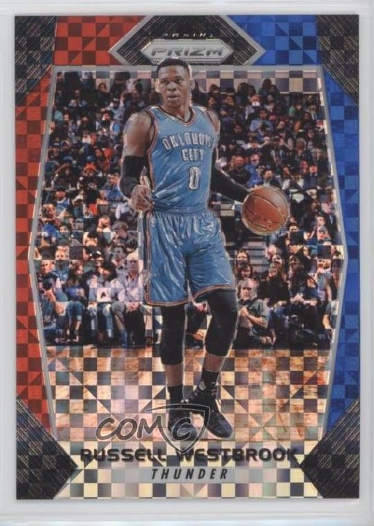 2017-18 Panini Prizm Red White & Blue Prizm Russell Westbrook #261 0d0u