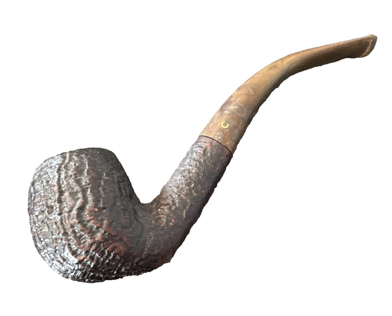 Vintage Comoy's Sandblast 184 Tobacco Pipe Made in London England READ DAMAGED