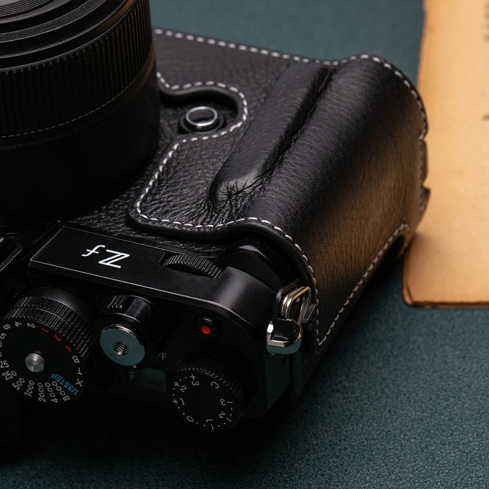For Nikon ZF Case Real Genuine Leather Half Camera Case Bag Cover - Image 2 of 4
