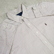 Polo Ralph Lauren Shirt Men 16.5 L Classic Fit Check Plaid Button Down Cotton