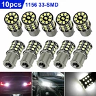 10x Super Bright White 1156 RV Trailer 33-SMD Car LED 1141 Interior Light Bulbs