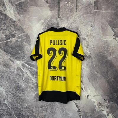 BORUSSIA DORTMUND 2015 2016 HOME #22 PULISIC SOCCER JERSEY PUMA 747991 sz L
