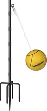 Tetherball Set with Ball & Rope for Outdoor Backyard, Adjustable Tether Ball