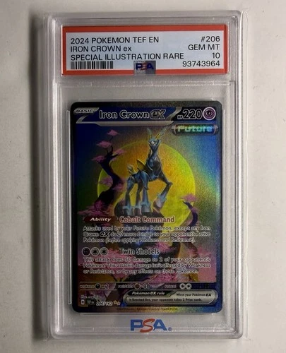 2024 Pokemon S&V Temporal Forces IRON CROWN ex SIR #206/162 PSA 10