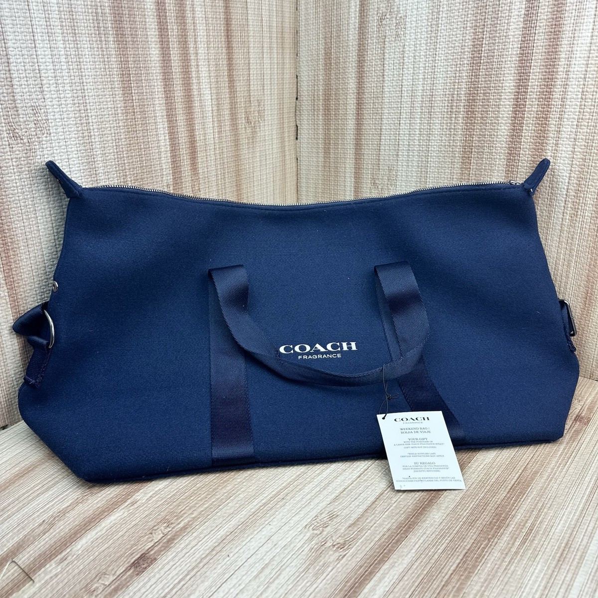 New Coach Weekender Bag Large Blue Felt FRAGRANCE Collection