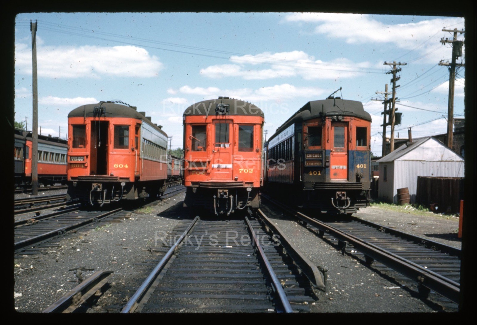 Original Slide CA&E 604/702/401 Interurbans Chicago Aurora Elgin 1955 ...