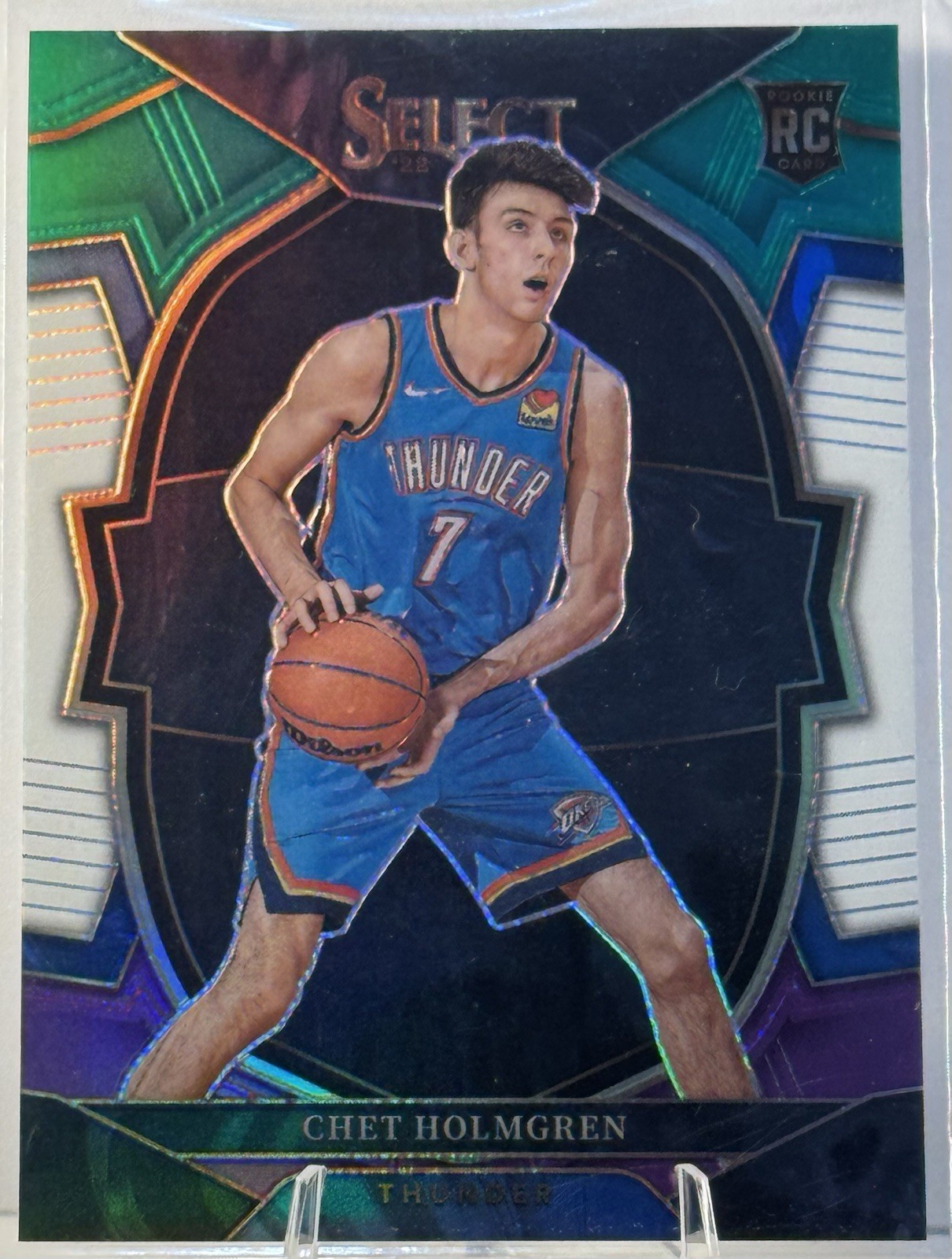 2022-23 Panini Select Concourse Chet Holmgren #83 Green White Purple Prizm (RC)