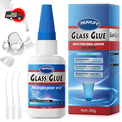 Super Glue for Glass Repair, 30G Super Instant Glass Glue, Clear