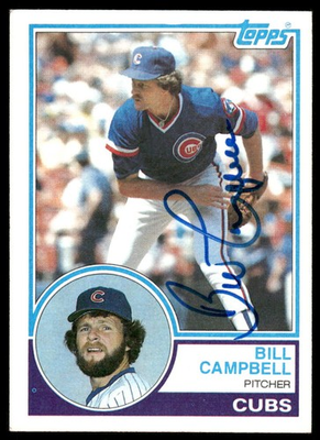 #ad #ad 1983 Topps #436 Bill Campbell In Person Signed Auto 64578 $3.95