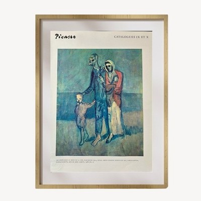 Pablo Picasso Original Signed Print Hand-Tipped - Figures by the Sea, Rare Art