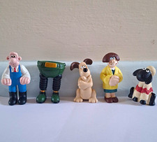 Vintage 1989 Wallace and Gromit Figure Set - Vivid Imaginations Aardman Bundle