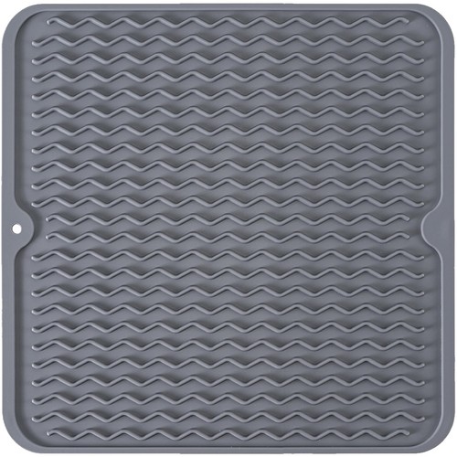 Silicone Dish Drying Mat, Non-Slip Easy Clean Sink Mat Large Heat-resistant D...