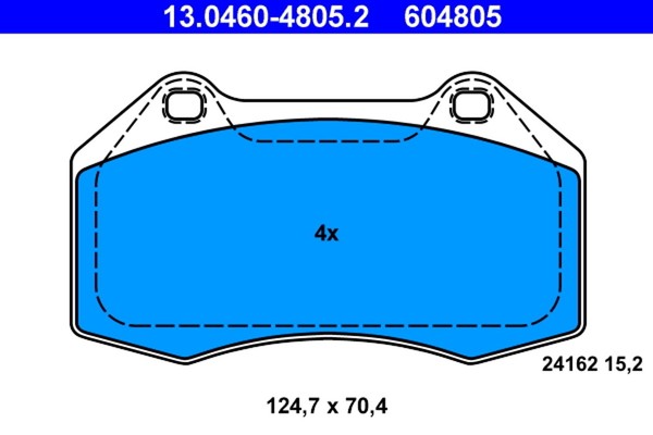 Bremsbelagsatz Scheibenbremse Ate 13.0460-4805.2 FüR CR0 BM0 Megane BR0 Clio 2 3-image