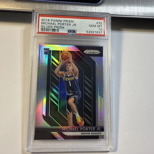 2018 Panini Prizm Michael Porter Jr #32 Silver Rookie Nuggets RC PSA 10 Gem Mint
