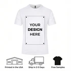 Custom Personalized White T Shirt  5.3 oz XL Your Logo Photo Text - DTG Print
