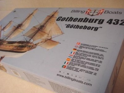 New, Open Box Billing Boats  No. 432 1:100 Gothenburg Sailboat Ship Model Kit