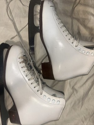 Riedell Model 117 Figure Skates Size 8 w/ 10  Blades Leather Ice Skates