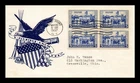 US COVER WEST POINT MILITARY ACADEMY FDC SCOTT 789 BLOCK OF 4 BEVERLY HILLS