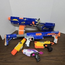 Lot Of 5 Nerf Guns - Rebelle, Switch Shot, Raider, N-strike