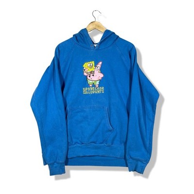 Universal Studios Spongebob Hoodie Mens XXL Blue Sillypants Y2K Streetwear