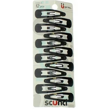 Scunci Snap Clips Hair Barrettes, 12 Ct