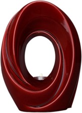 Beautiful Handmade Large Cremation Urn for Adult Ashes  Handcrafted RED