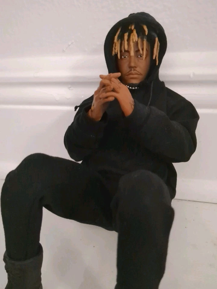 Custom Juice WRLD Rapero Escala 1/6 Figura 12" RAPERO CHAQUETA NEGRA MUÑECA PINTADA Foto 2 de 4