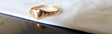 Tiny Baby Ring 10K Gold Vintage Perfect Heart for Boy or Girl