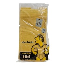 Devknit Briefs Size L 38-40 Yellow Mesh Kodel Cotton Blend NOS Vintage