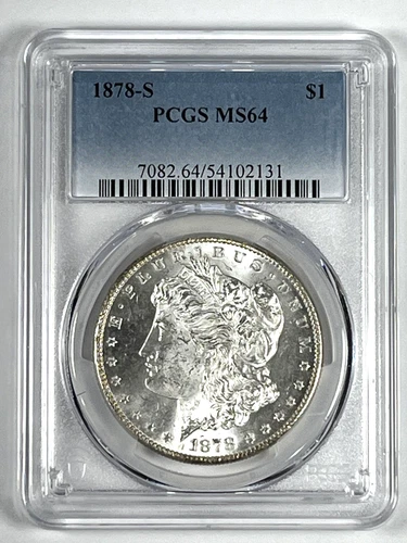 1878-S Morgan Dollar : PCGS MS64 Blazing White