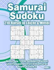 Samurai Sudoku R&auml;tsel: 210 Leichte & Mittlere