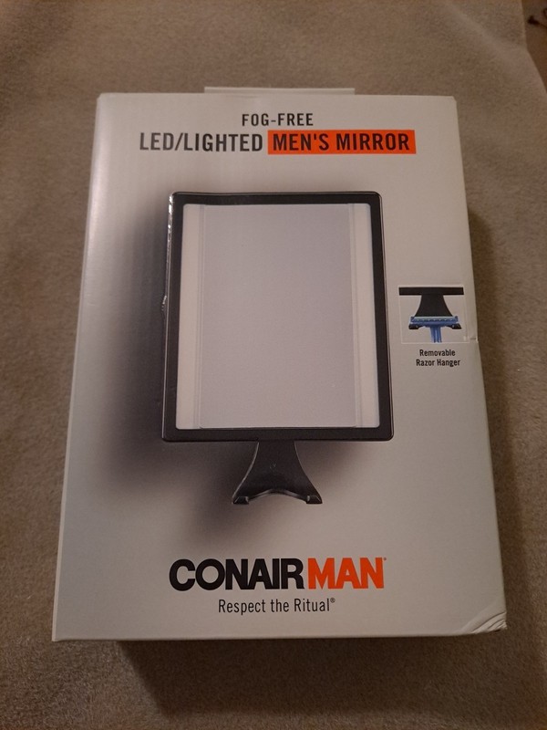 ConairMan Fogless Lighted Shower Mirror with 2X Magnification - Free Shipping
