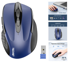TECKNET Funkmaus 2.4G Optische USB Empfänger...