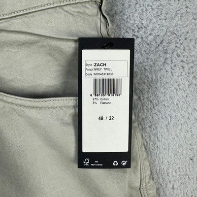 Mavi Jeans Zach Mens Jean Cut Chino Pants 48X32 Gray Twill Stretch Mavi Jeans Zach Mens Jean Cut Chino Pants 48X32 Gray Twill Stretch