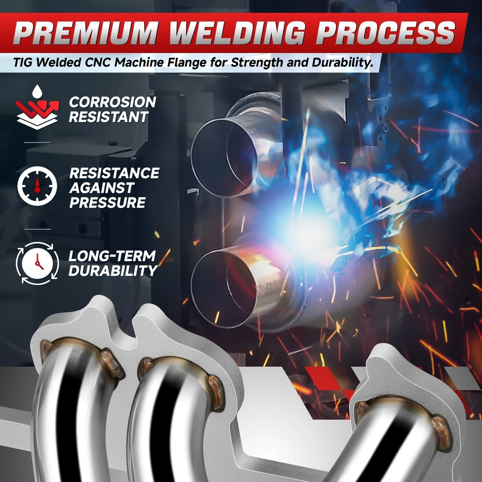 Fit 10-20 Chevry Camaro V8 6.2L 1SS 2SS LS3 2 Piece 4-1 Long Tube Header Exhaust - Image 4 of 4