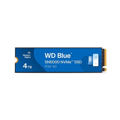 WD Blue 4TB SN5000 M.2 (2280) PCIe 4.0 (x4) NVMe SSD, 5500MB/s Lesen, 5000MB/s Wr