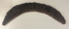 Mink Fur Collar Brown Chocolate Genuine 24" Lush Silk Lining Excellent Condition