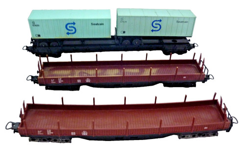 Lima Modelleisenbahn 107007 + 309042 Flachwagen Rungenwagen Set DB H0 | Condition: Gebraucht