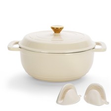 5QT Dutch Oven Enameled Cast Iron Bread Oven with Lid for Sourdough Baking