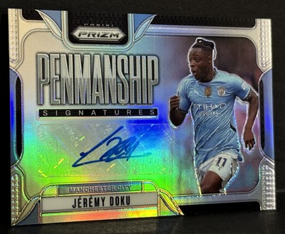 2024-25 Prizm EPL Premier League Man City Jeremy Doku Penmanship