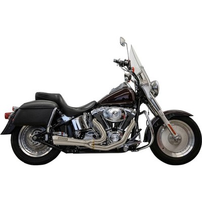 2-into-1 Ripper Exhaust System - Short - Black for Twin Cam Softails 1S6B