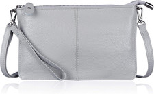 Genuine Leather Wristlet Clutch Wallet Purses Small Crossbody Bags for Women wit