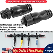 Male and Female Terminators For NMEA 2000 (N2k) certified, Lowrance Networks
