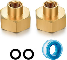 Garden Hose Thread Connector Adapter 1/4" NPT to 3/4" GHT Female Brass Garden Ho