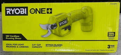 New - RYOBI ONE+ 18V Cordless Pruner (Tool Only) - P2504BTL