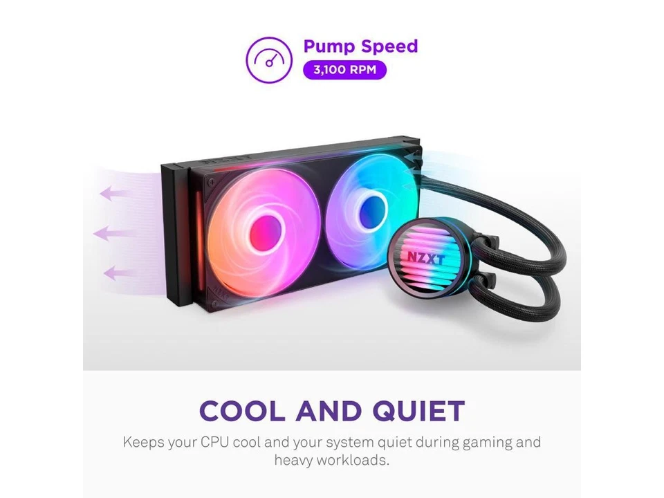 NZXT Kraken Core 240 RGB - AIO CPU Liquid Cooler - 240 mm Radiator - 240 mm - Image 3 of 4